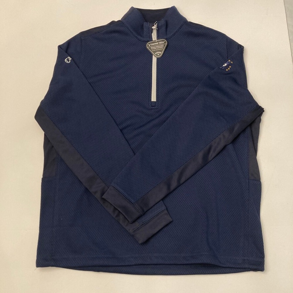 Callaway Golf Swing Tech Quarter Zip Weather Series Thermal Opti-Dry Blue Mens M